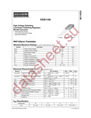 KSA1156OS datasheet  